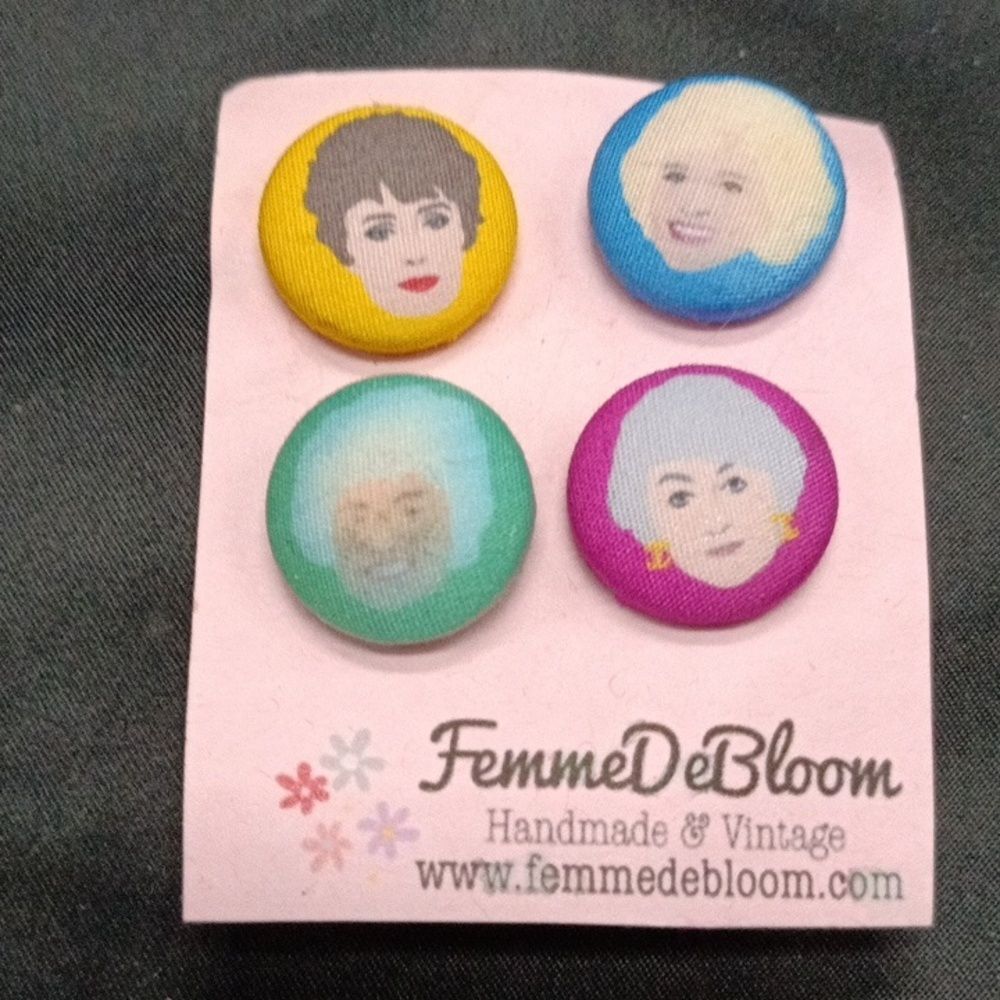 Set of 4 Golden Girls Post Earrings